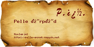Pelle Árpád névjegykártya