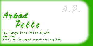 arpad pelle business card